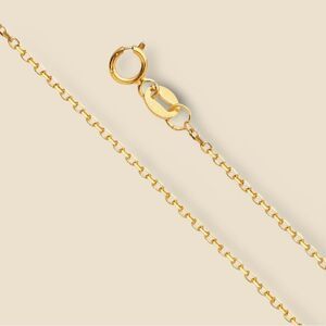 14k Solid Gold Rolo chain | 0.9 mm thick | 20” long Real Gold chain | Gift Idea